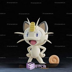 Life Size Meowth Digital STL Files 3D Model