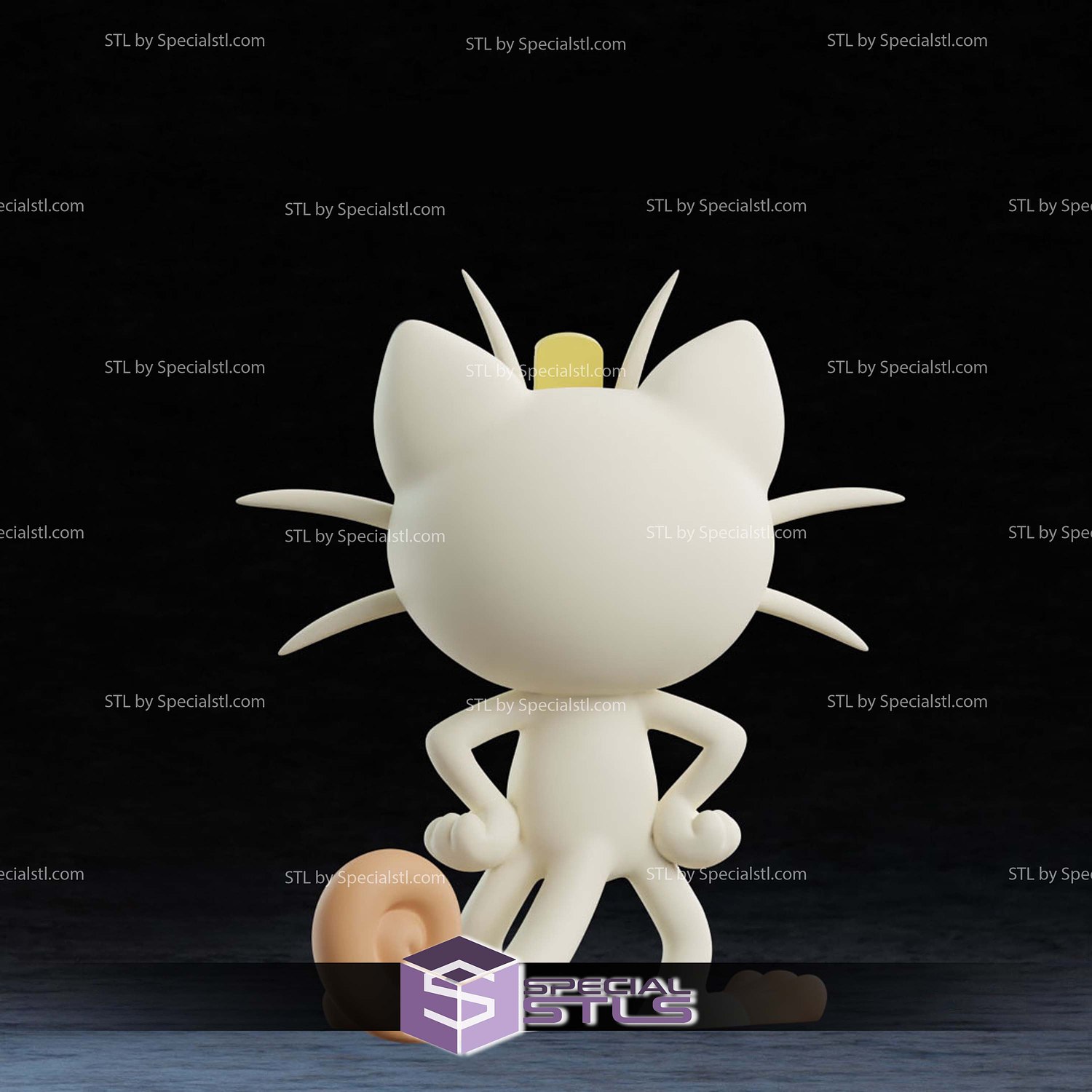 Life Size Meowth Digital STL Files 3D Model — view 2