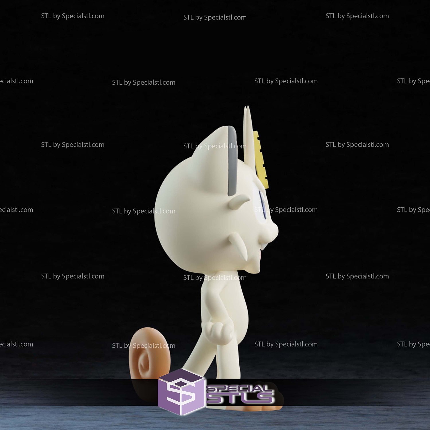 Life Size Meowth Digital STL Files 3D Model — view 5