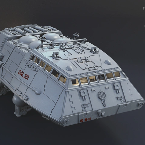 Shuttle Battlestar Galactica 3D Printing Model | Assembly STL Model