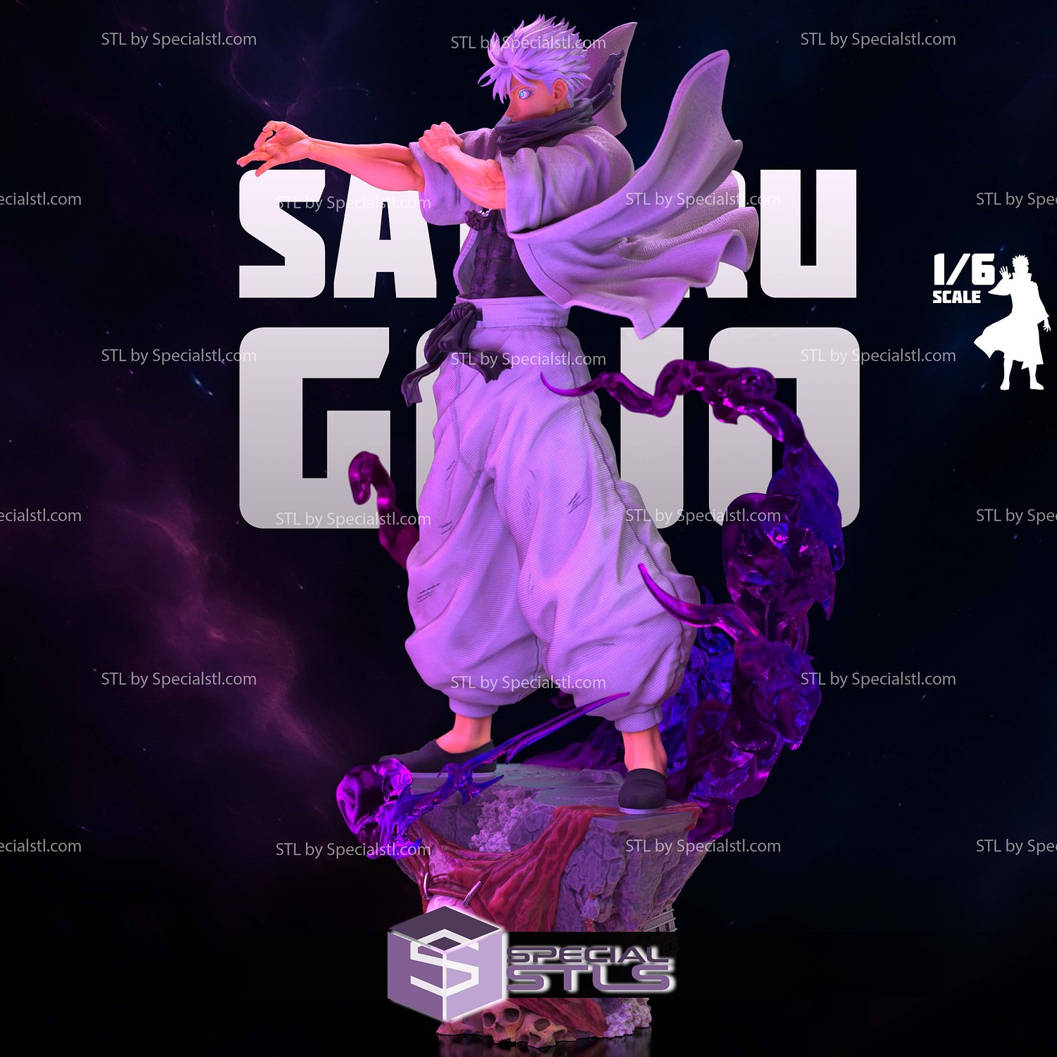 Satoru Gojo Eye Base 3D Printer Files STL Model — view 2