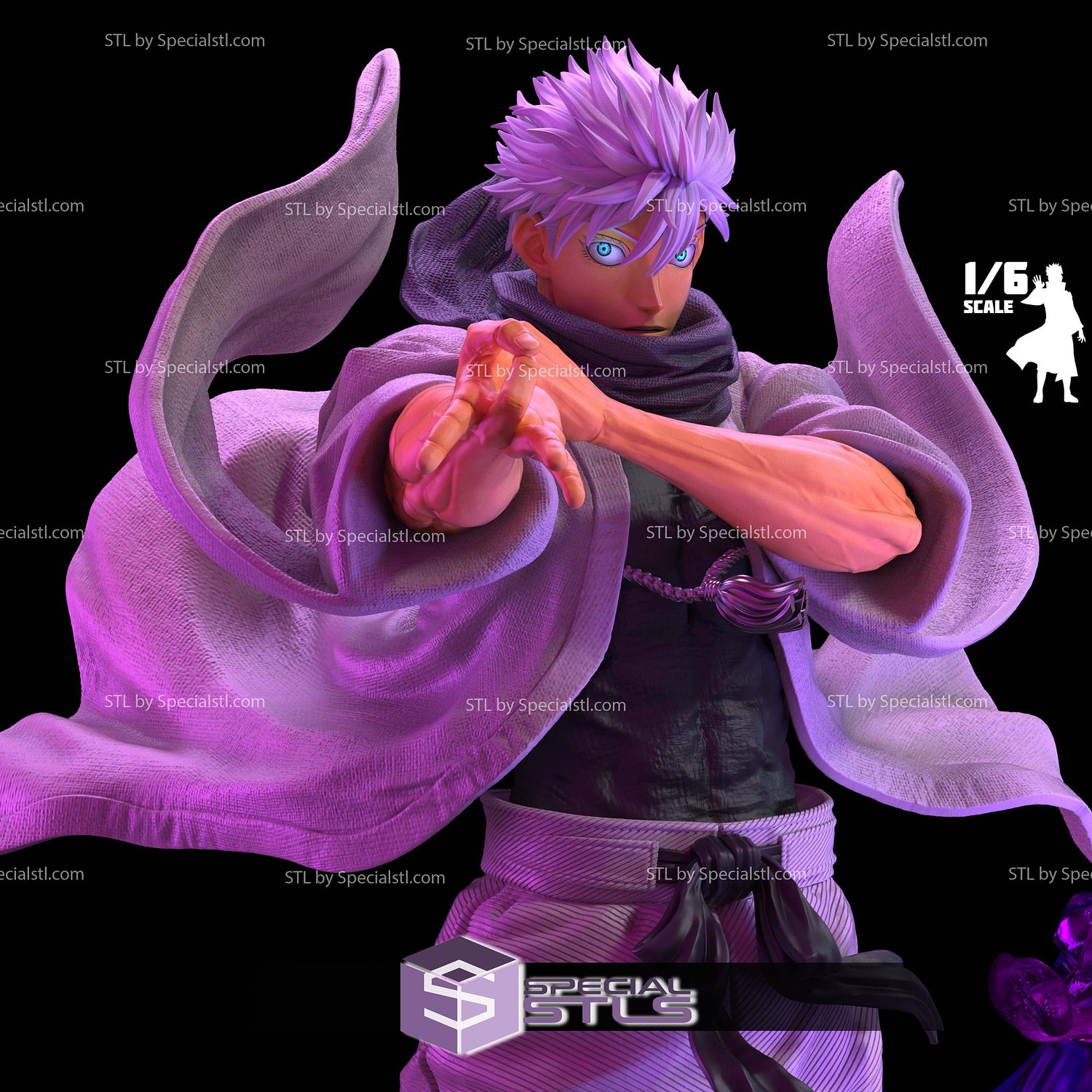 Satoru Gojo Eye Base 3D Printer Files STL Model — view 4
