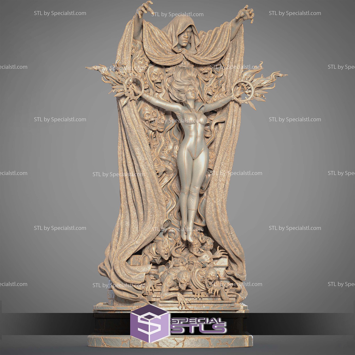Cloak and Dagger Diorama 3D Printer Files STL Model — view 2