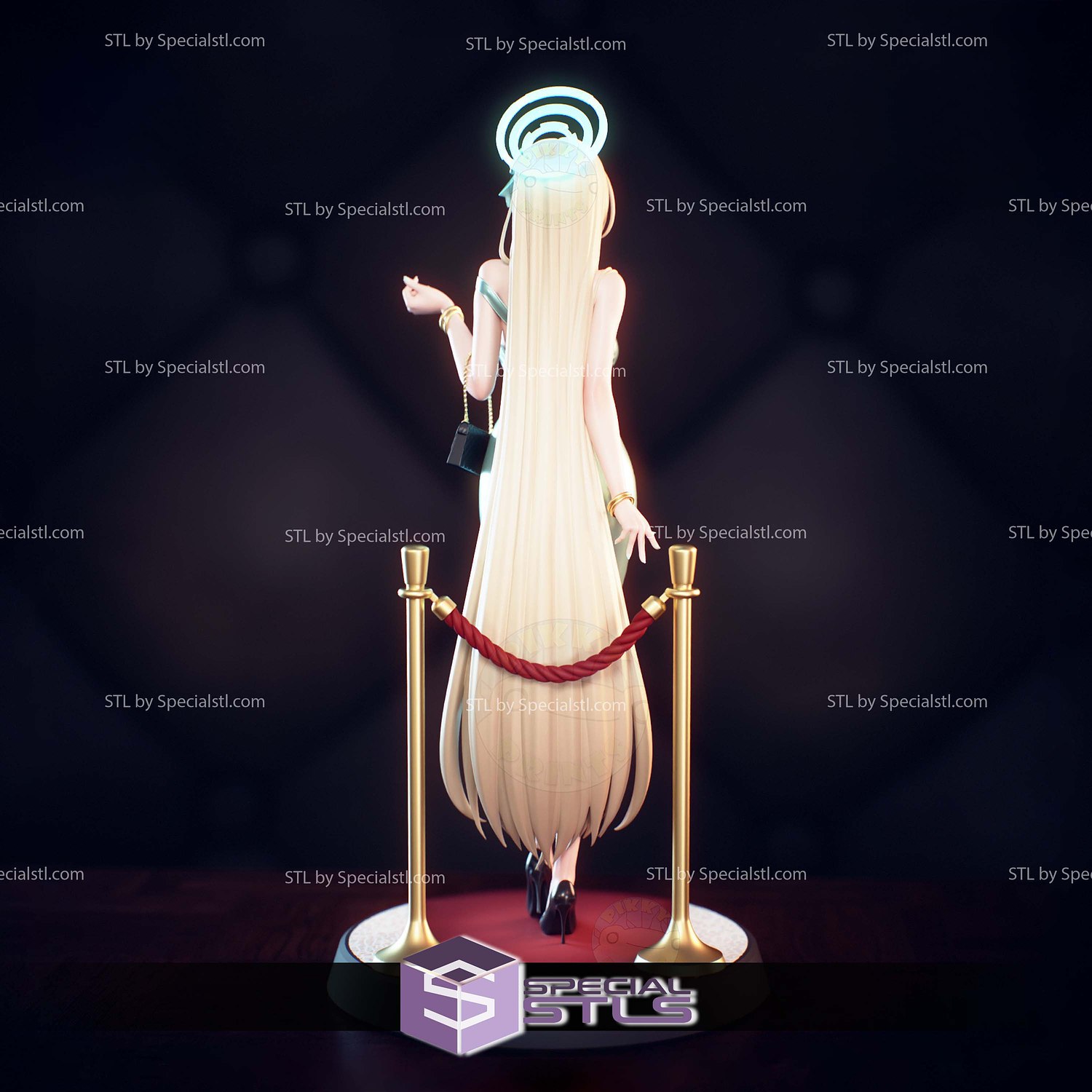 Asuna Dress Blue Archive STL Files 3D Model — view 3