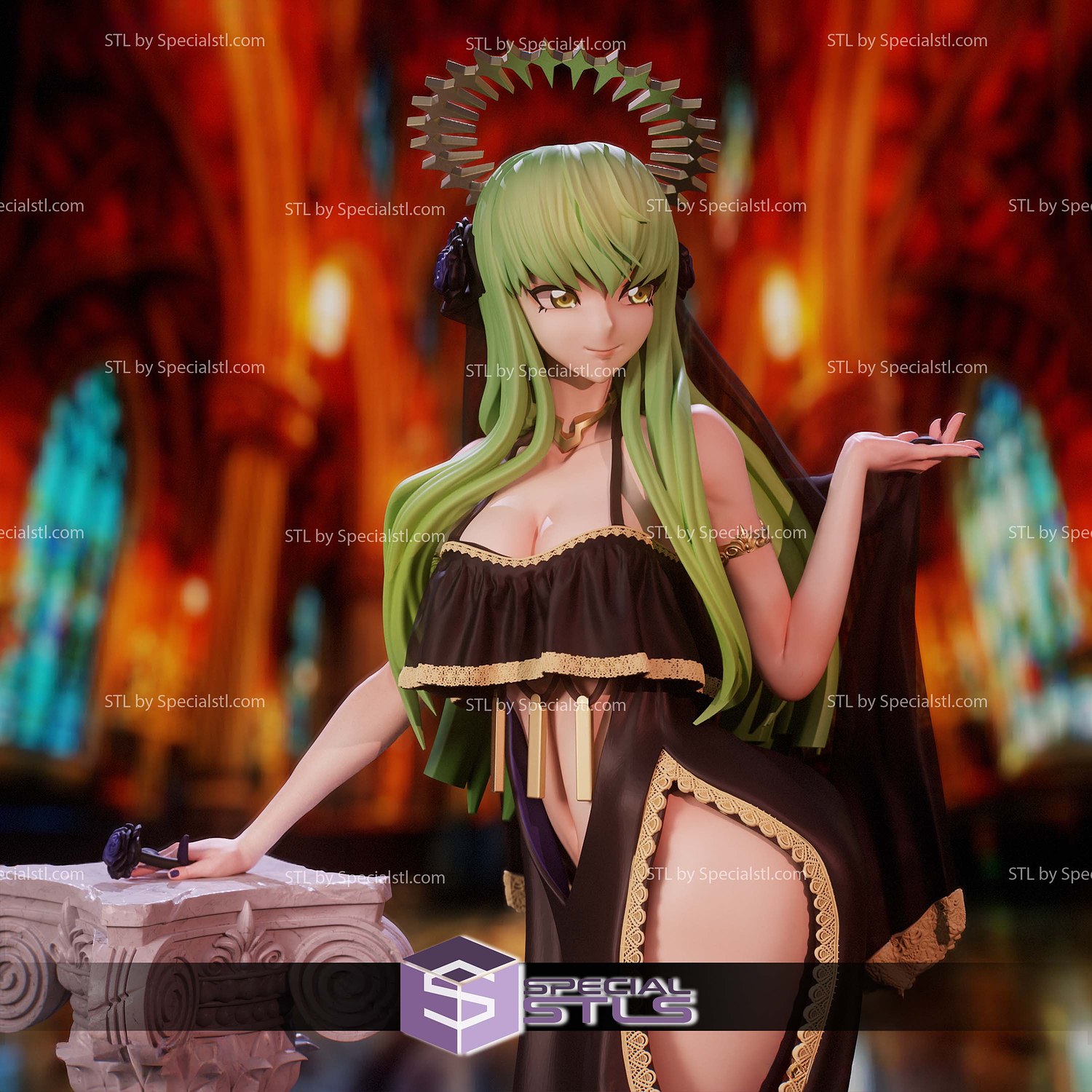 CC Black Bride Code Geass 3D Printer Files STL Model — view 2