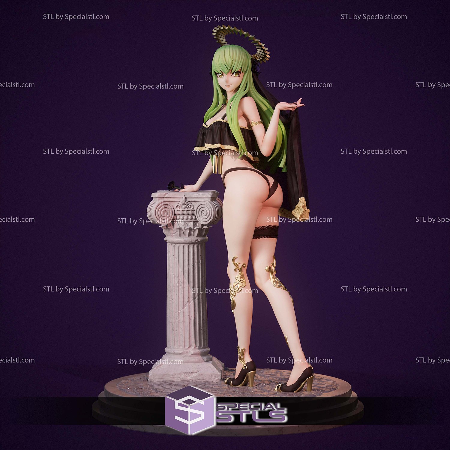 CC Black Bride Code Geass 3D Printer Files STL Model — view 6