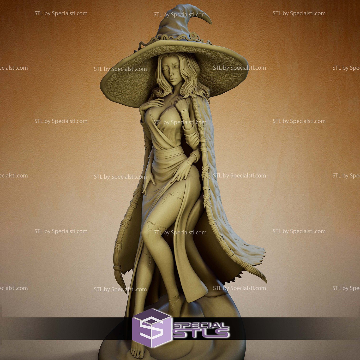 Lunara the Moon Sorceress 290mm 3D Printer Files STL Model — view 5