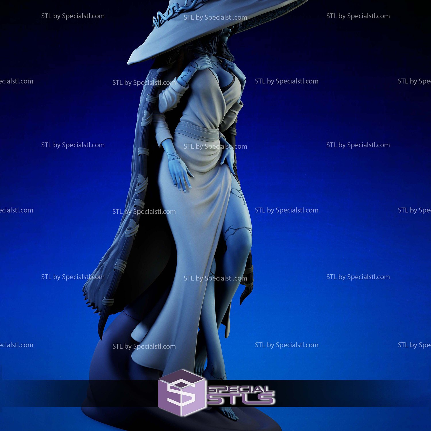 Lunara the Moon Sorceress 290mm 3D Printer Files STL Model — view 7
