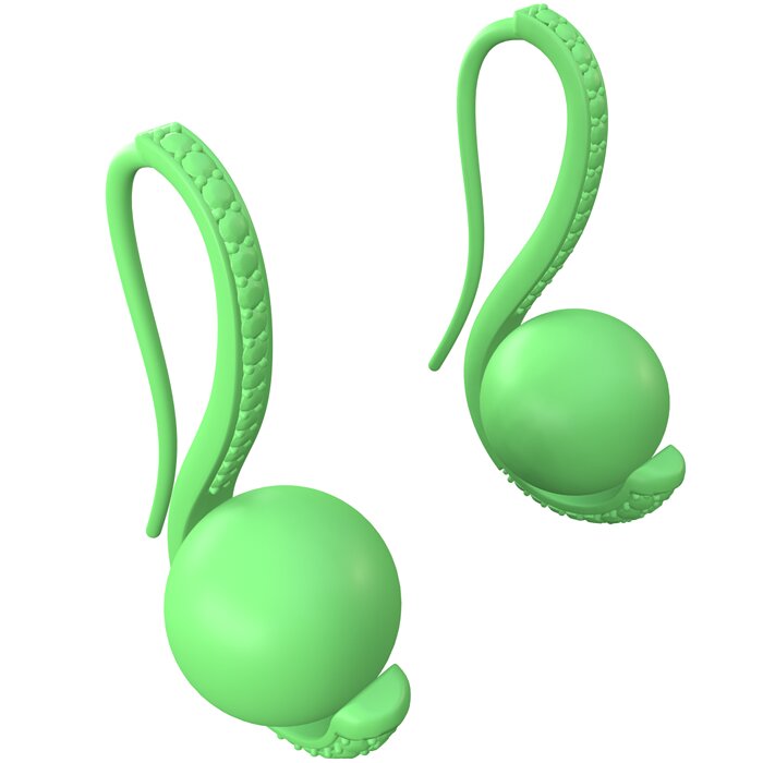 Earrings with 14 mm pearls and 1 00 ct diamonds 3D 3DM Model — view 8