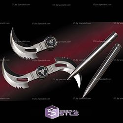 Cosplay STL Files Blade Functional Glaive and Stakes 3D Model