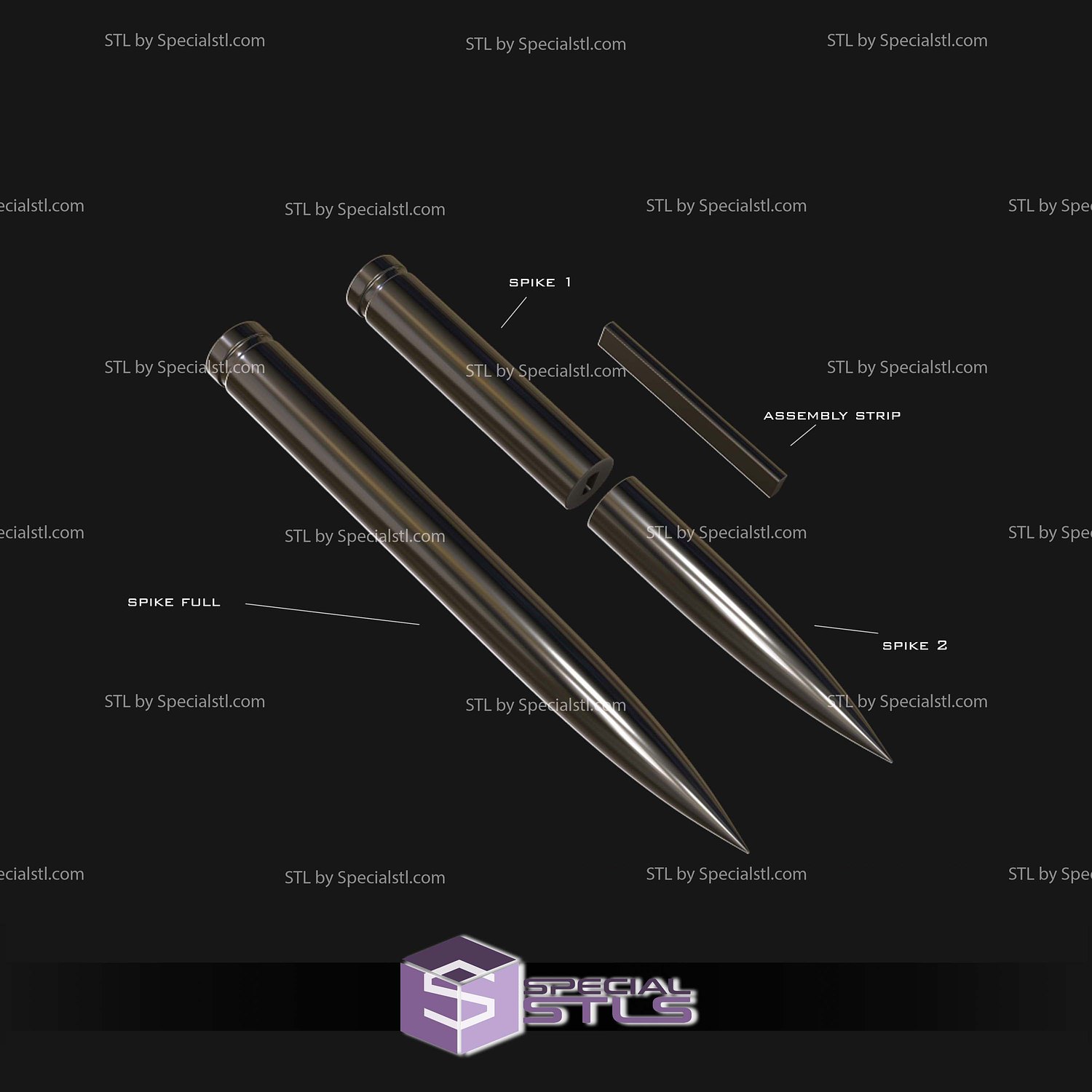 Cosplay STL Files Blade Functional Glaive and Stakes 3D Model — view 2
