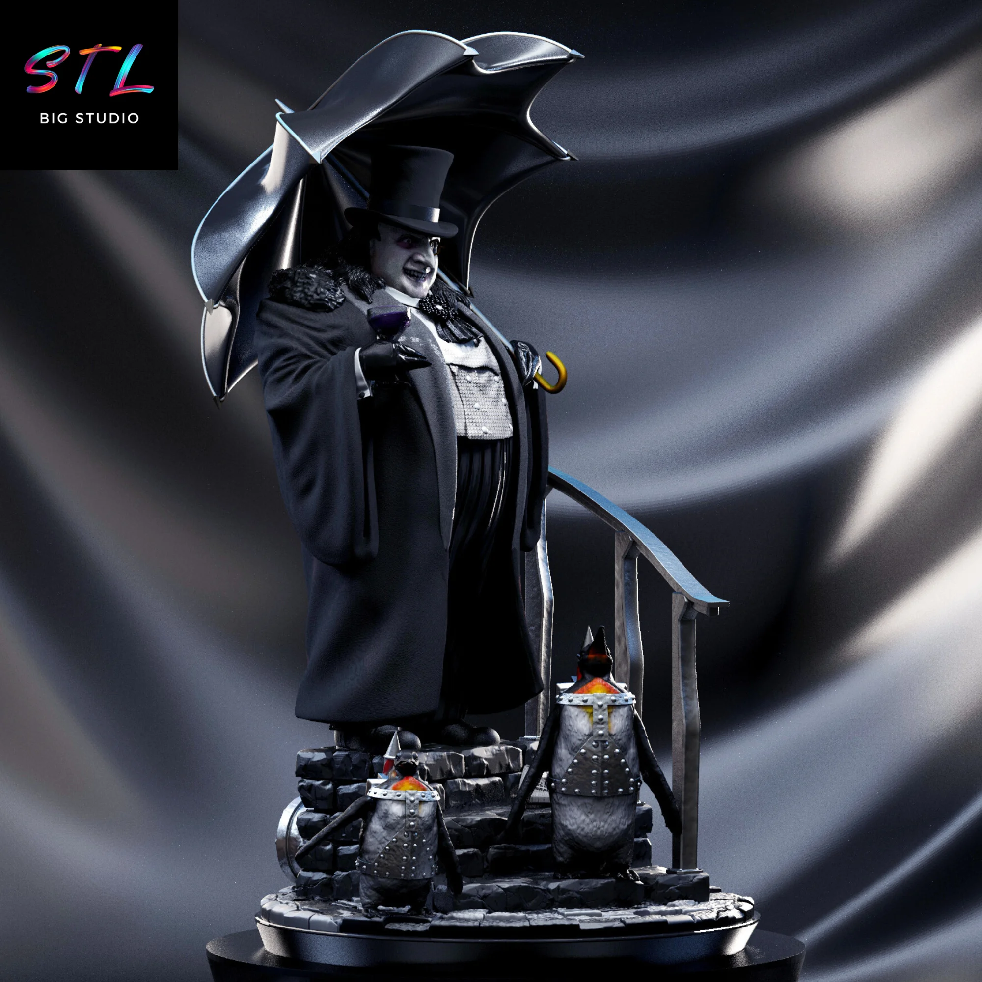 Penguin STL Batman Returns | 3D Printable Figure Model — view 2