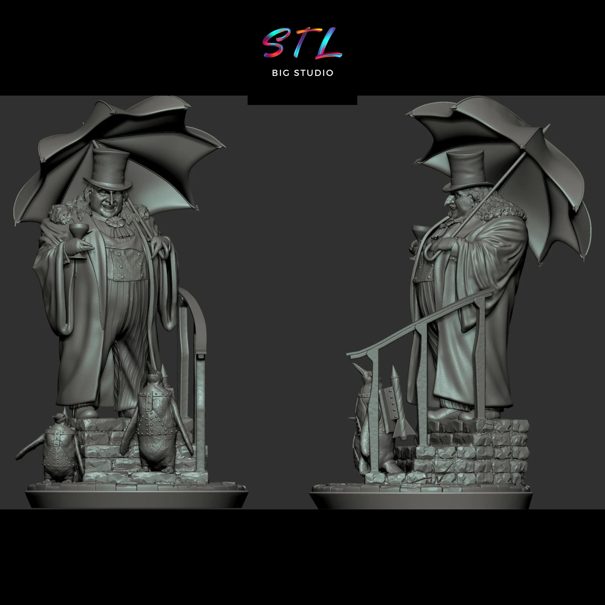 Penguin STL Batman Returns | 3D Printable Figure Model — view 6