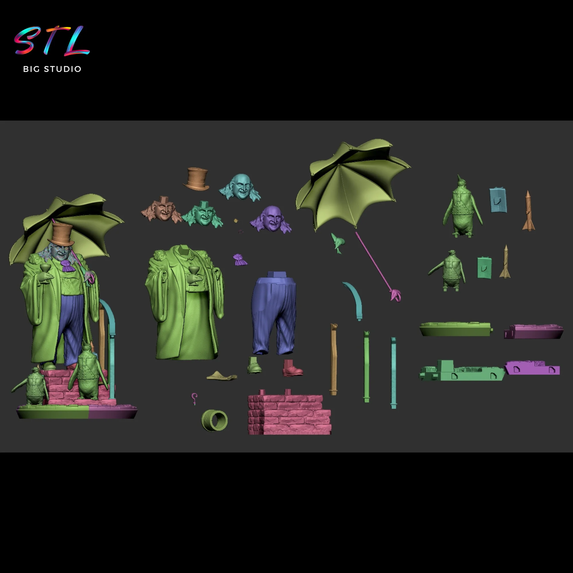 Penguin STL Batman Returns | 3D Printable Figure Model — view 8