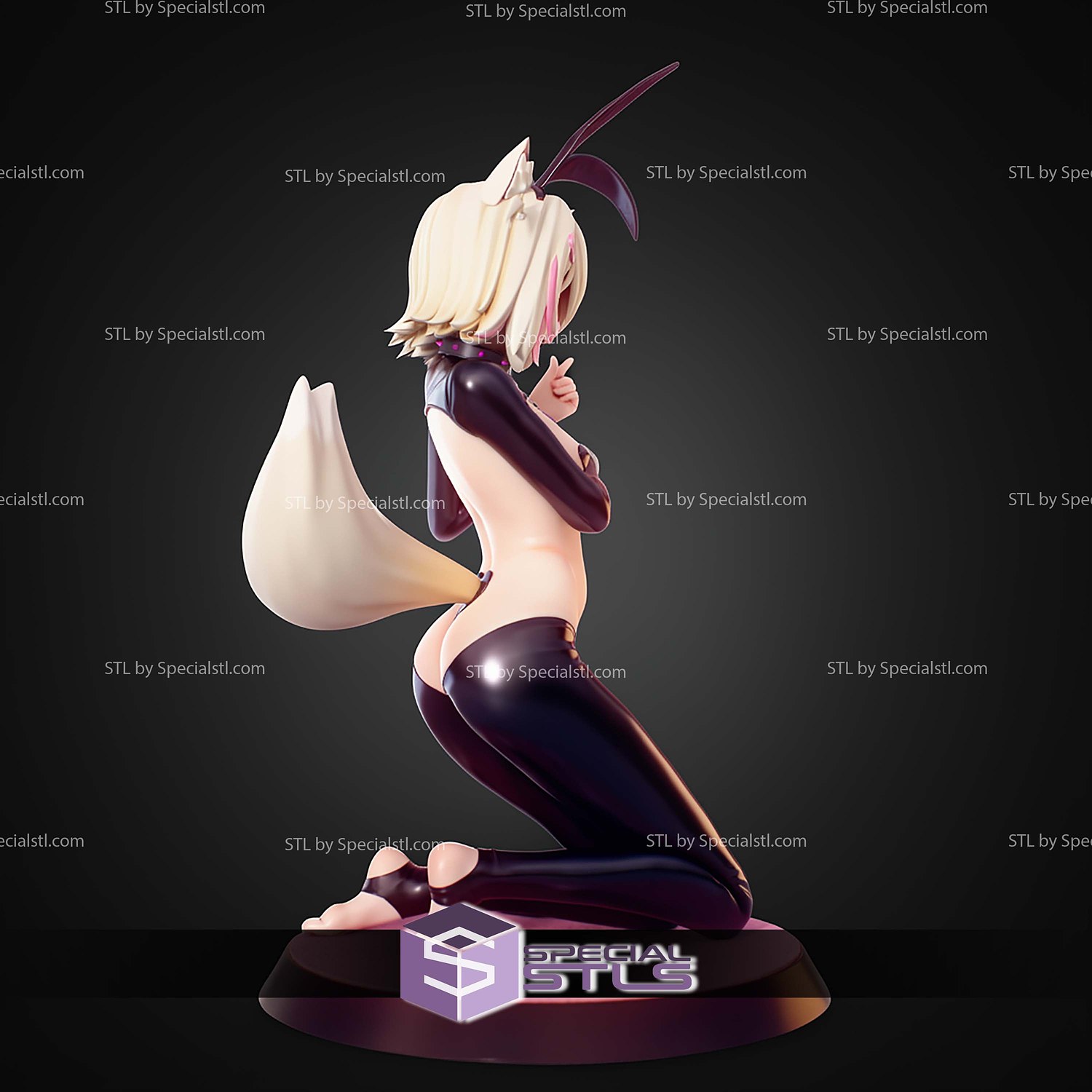 Mococo Reverse Bunny Hololive STL Files 3D Model — view 3