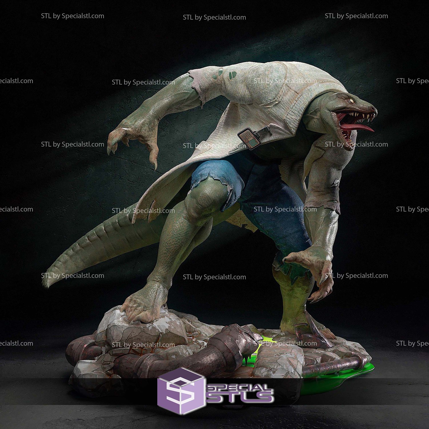 Lizard Doctor Curtis Connors Sculptures 3D Printing STL Model — view 3