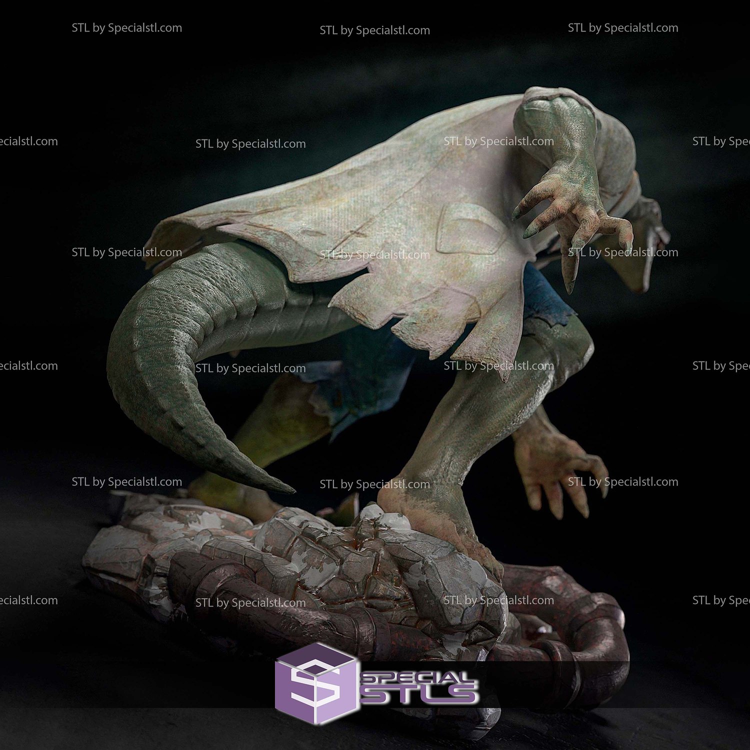 Lizard Doctor Curtis Connors Sculptures 3D Printing STL Model — view 6