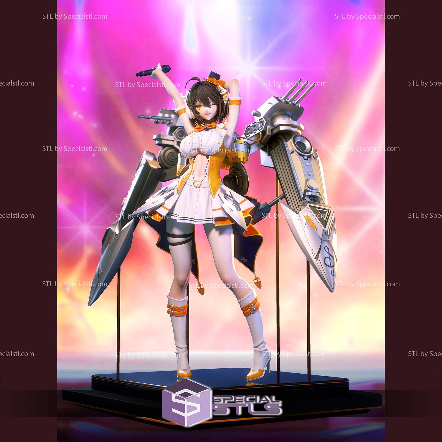 Baltimore Azur Lane V2 3D Printer Files STL Model — view 4