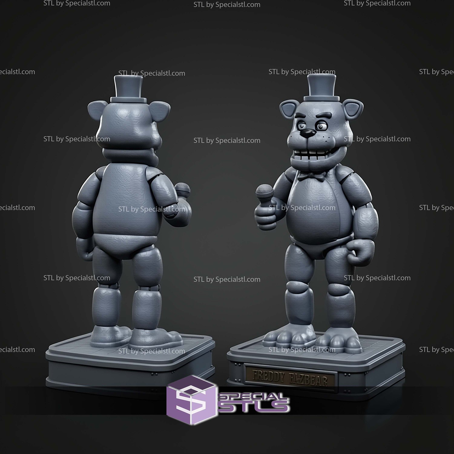 Freddy Fazbear Standalone 200mm STL Files 3D Model — view 2