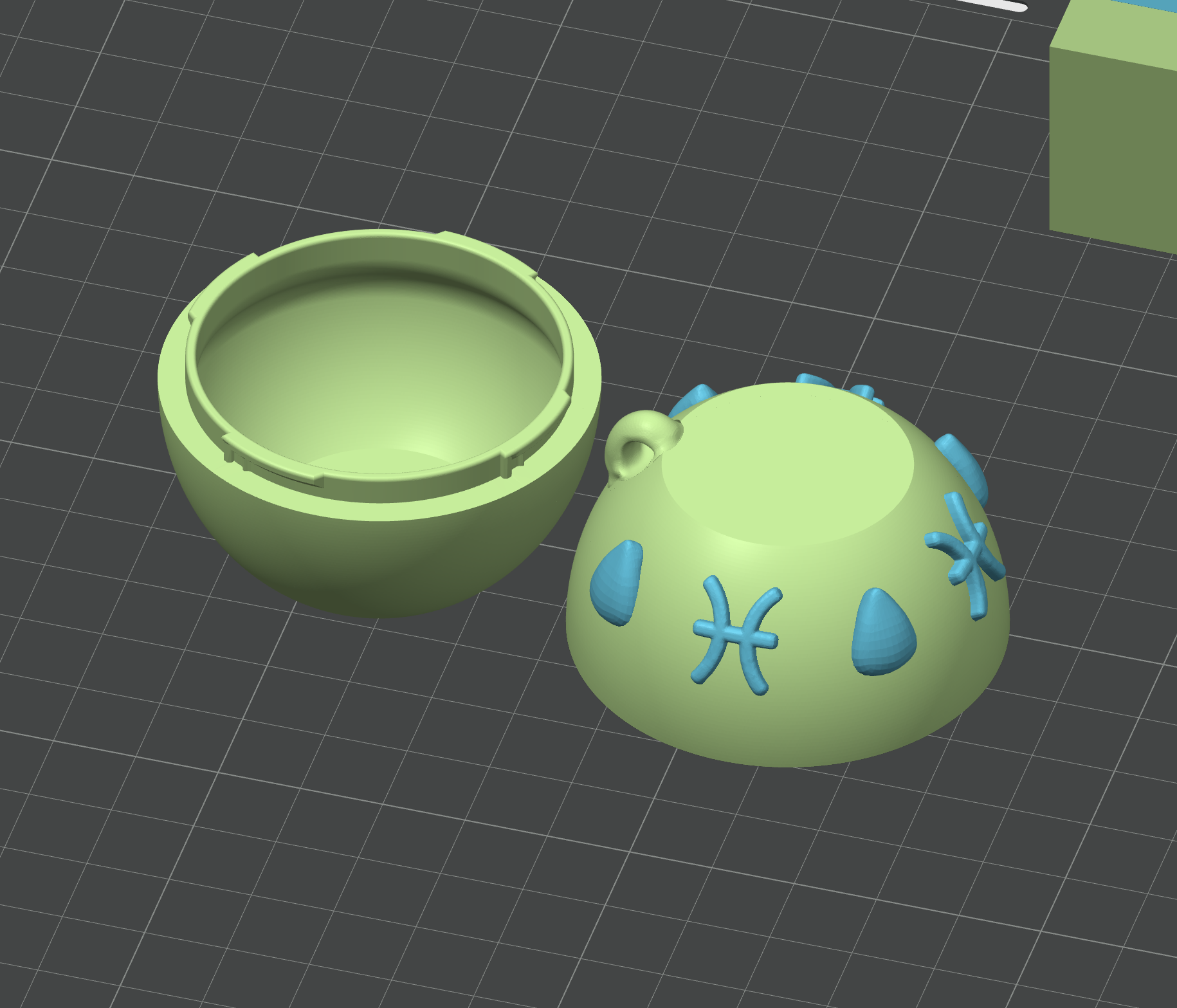 Pisces Flexi Imp - Zodiac Imp Collection Part 3 - Keychain & Straw Buddy, No Supports 3D Print STL/3 3MF Model — view 6