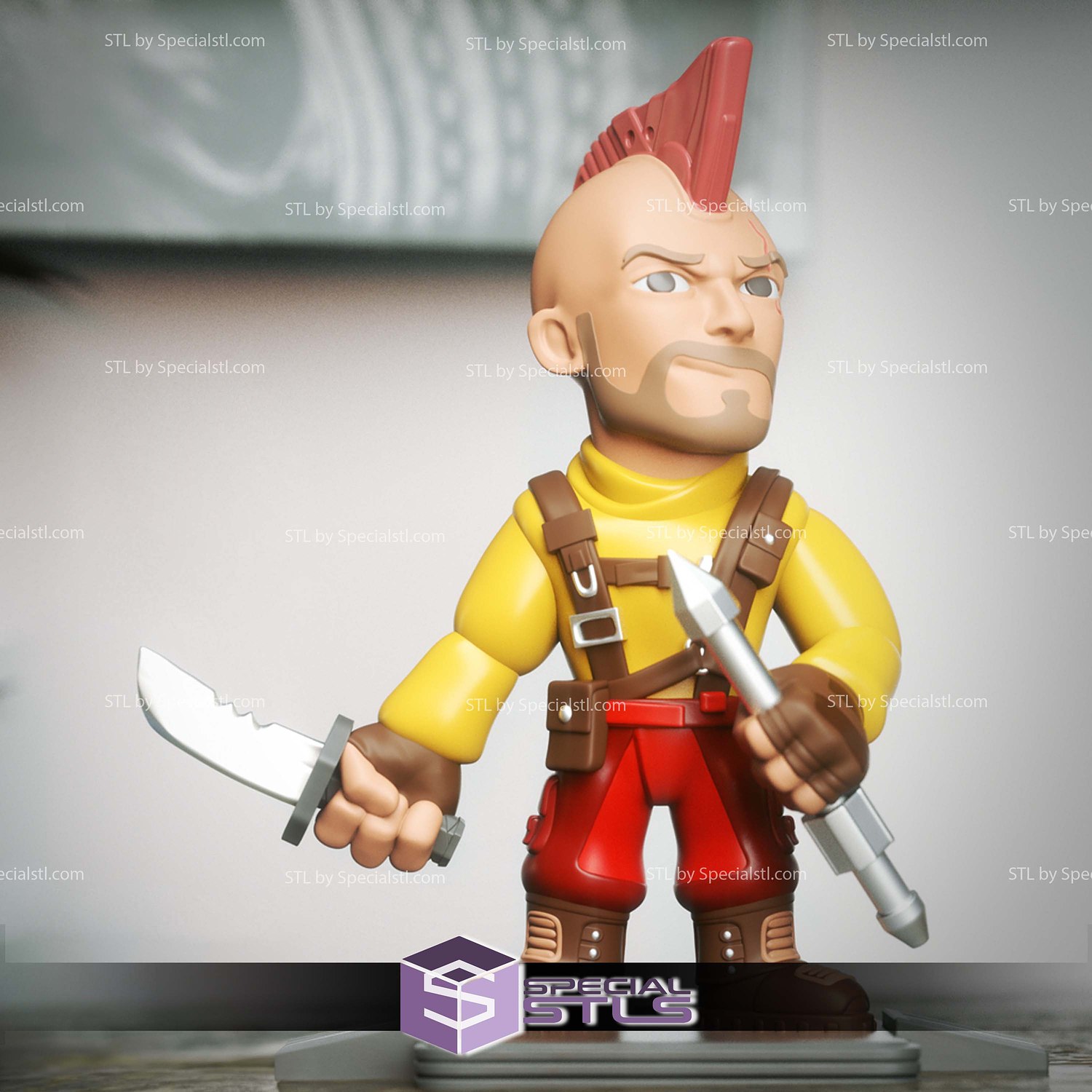 Chibi STL Collection - Kraglin Guardian of Galaxy 3D Model — view 2