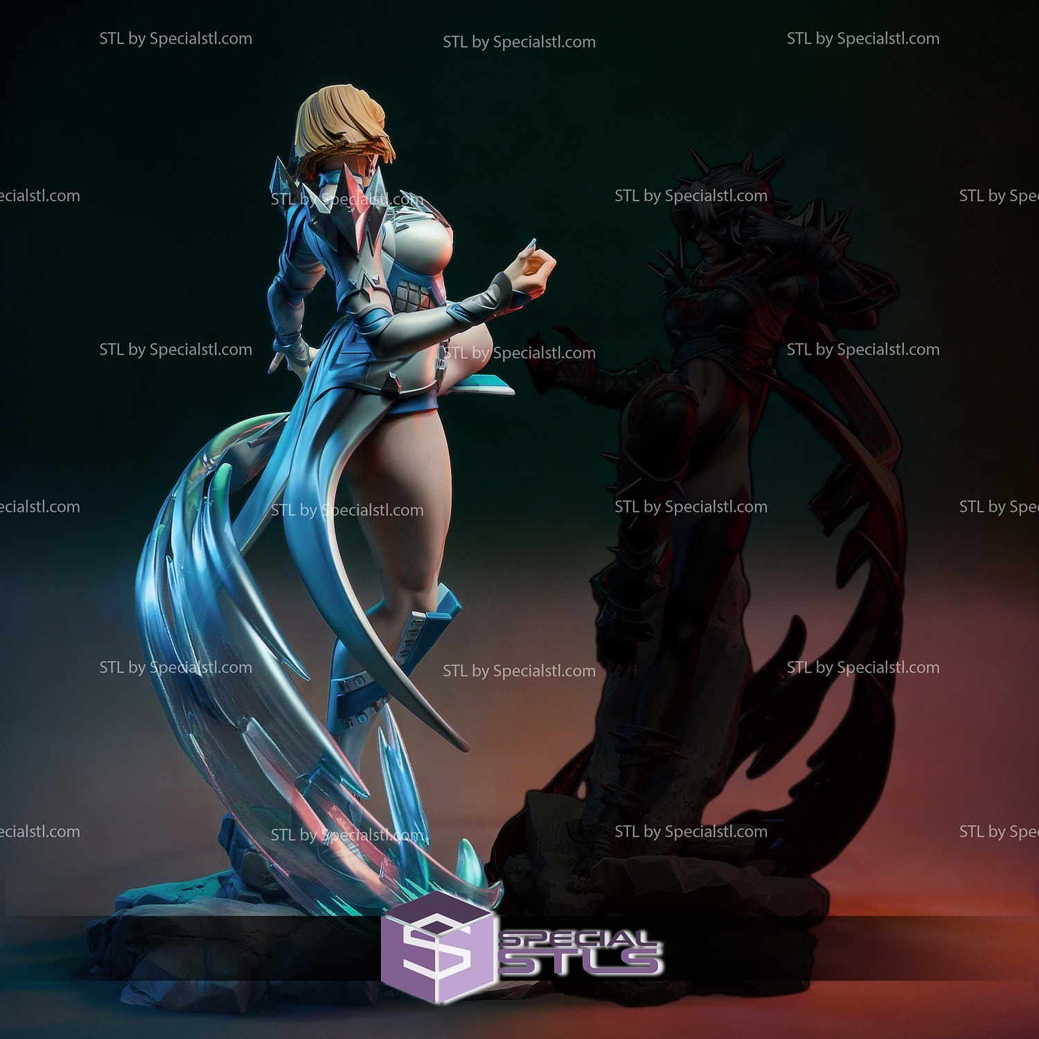 Emma Frost Marvel Rivals Kick STL Files 3D Model — view 2
