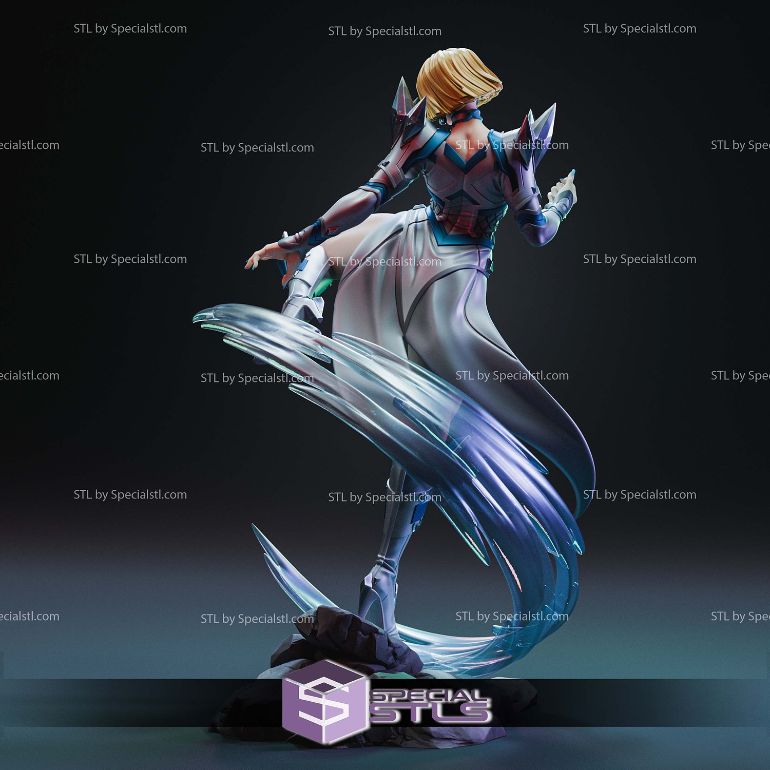 Emma Frost Marvel Rivals Kick STL Files 3D Model — view 6