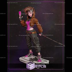Gambit Girl 213mm STL Files 3D Model