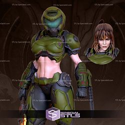 Doomslayer Girl 3D Printer Files STL Model