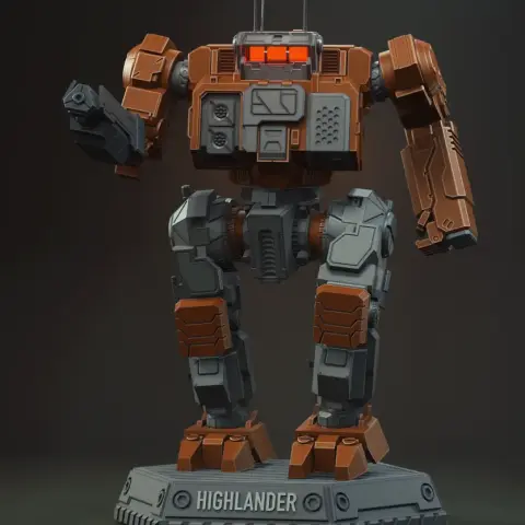 MWO Highlander 3D Printer Files | Assembly + Action STL Model