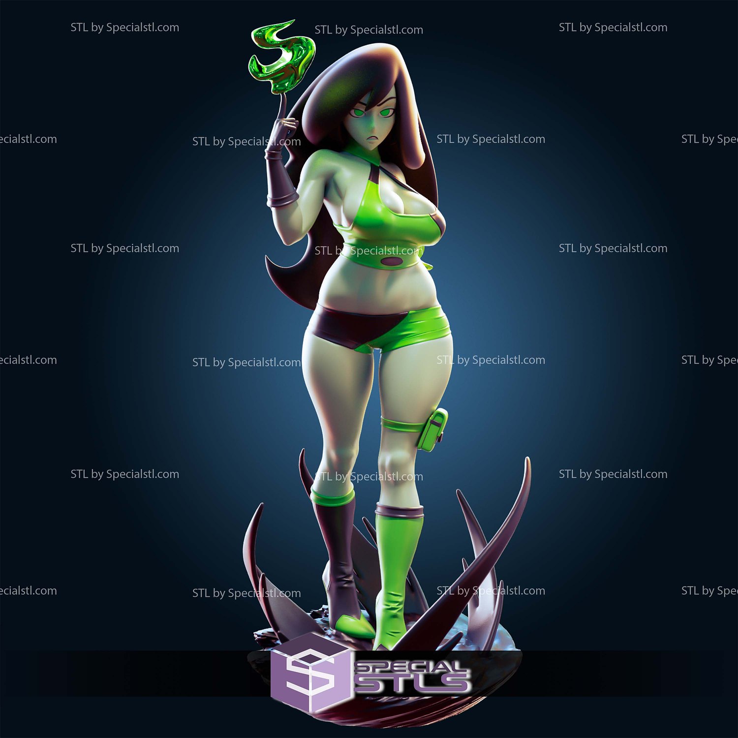 Kim Possible Shego 2 Version 3D Printer Files STL Model — view 2