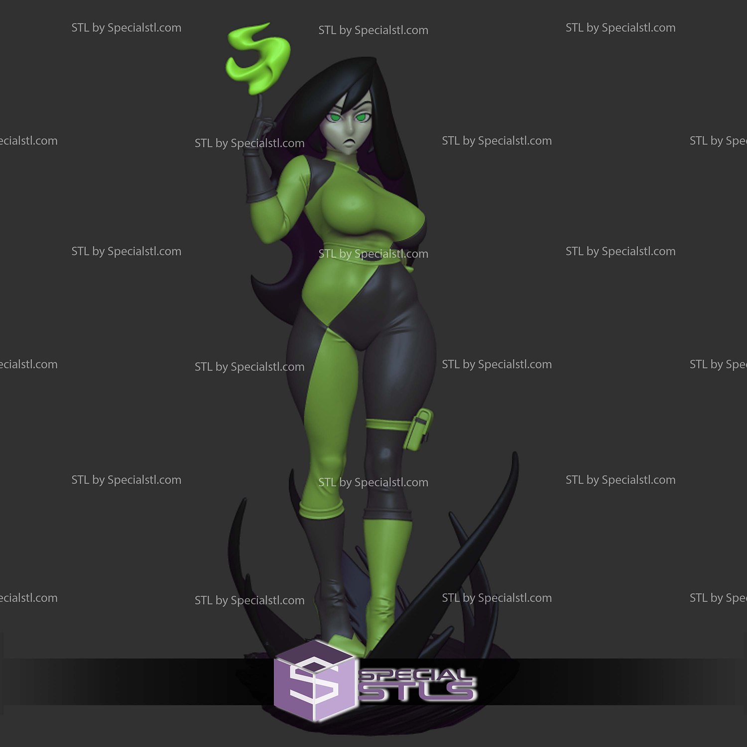 Kim Possible Shego 2 Version 3D Printer Files STL Model — view 3