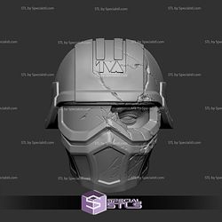 Custom Figure Head STL Collection - TVA Warrior V2 Damage 3D Model