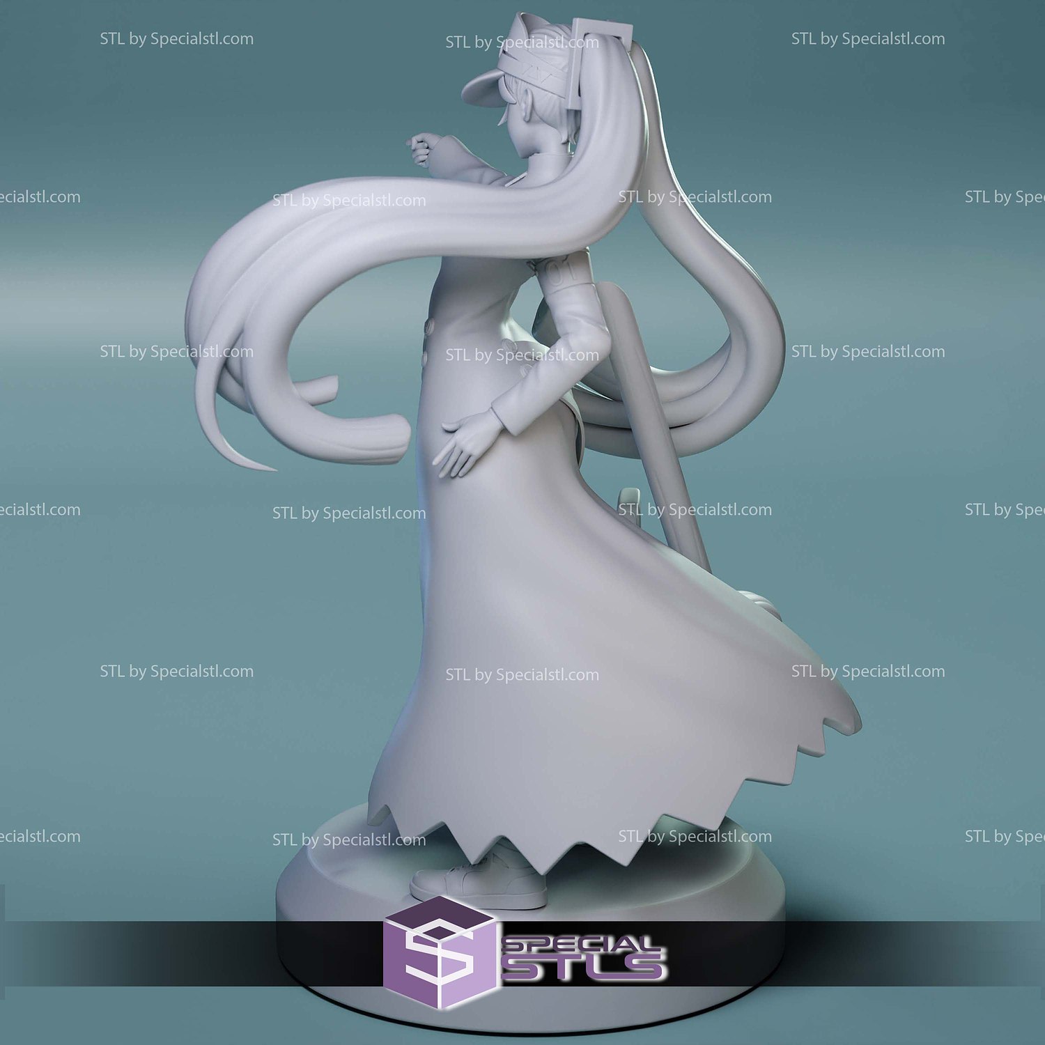 Hatsune Miku and Sirfetchd STL Files 3D Model — view 2
