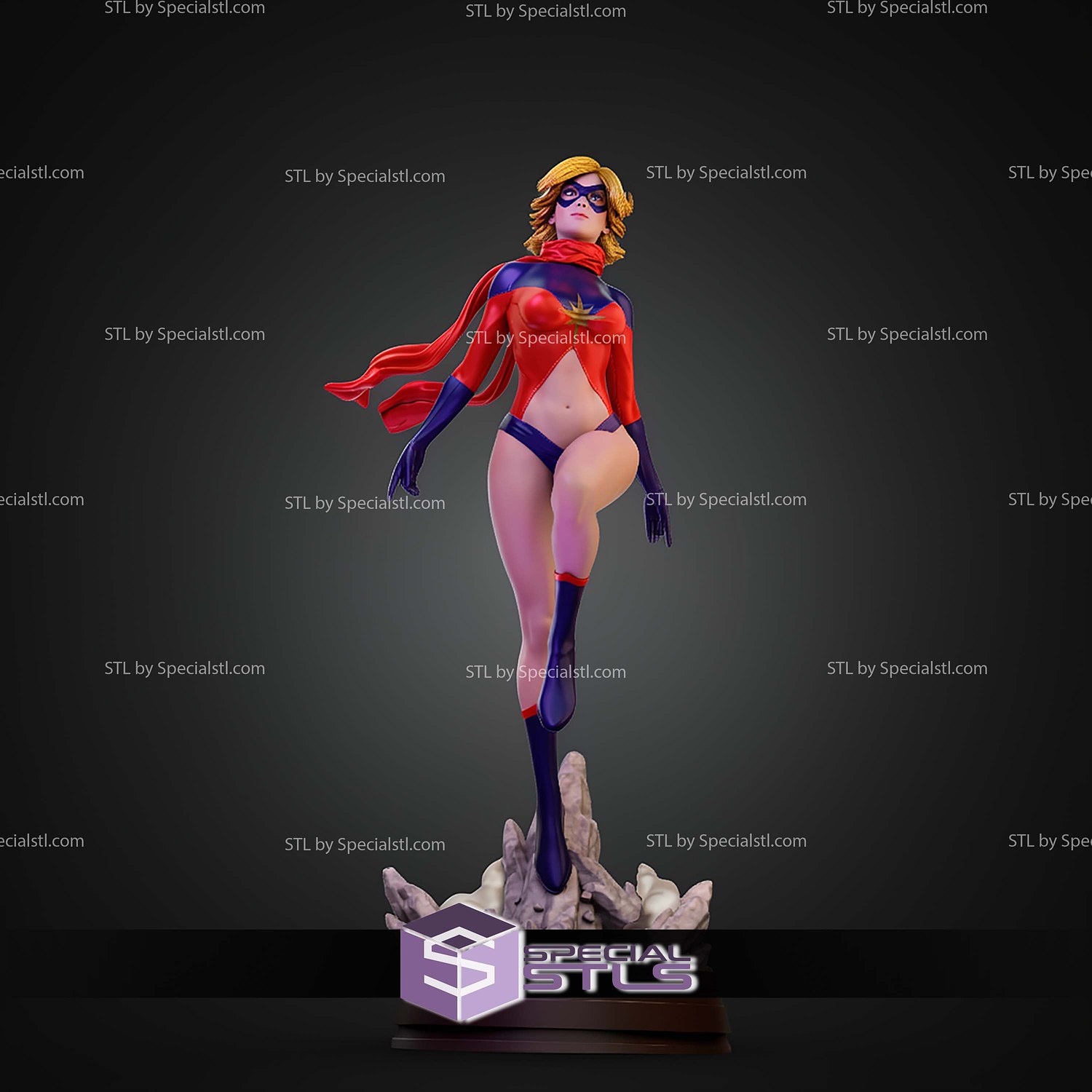 Ms Marvel Classic 1977 STL Files 3D Model — view 2