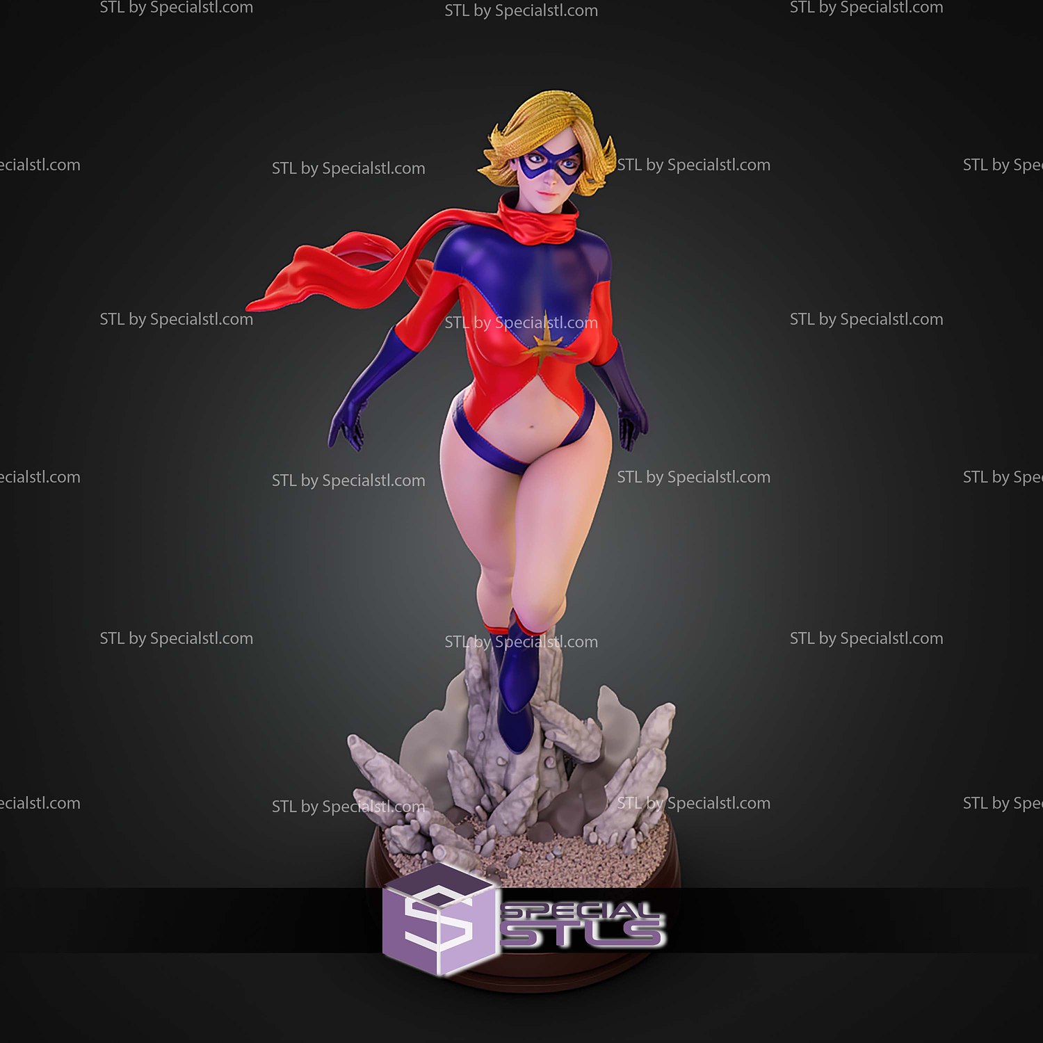 Ms Marvel Classic 1977 STL Files 3D Model — view 3