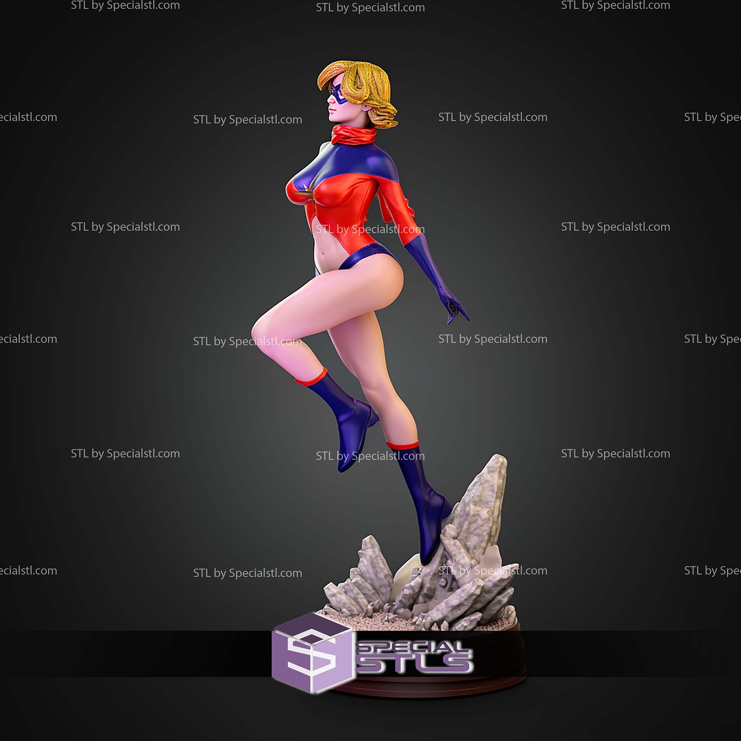 Ms Marvel Classic 1977 STL Files 3D Model — view 5
