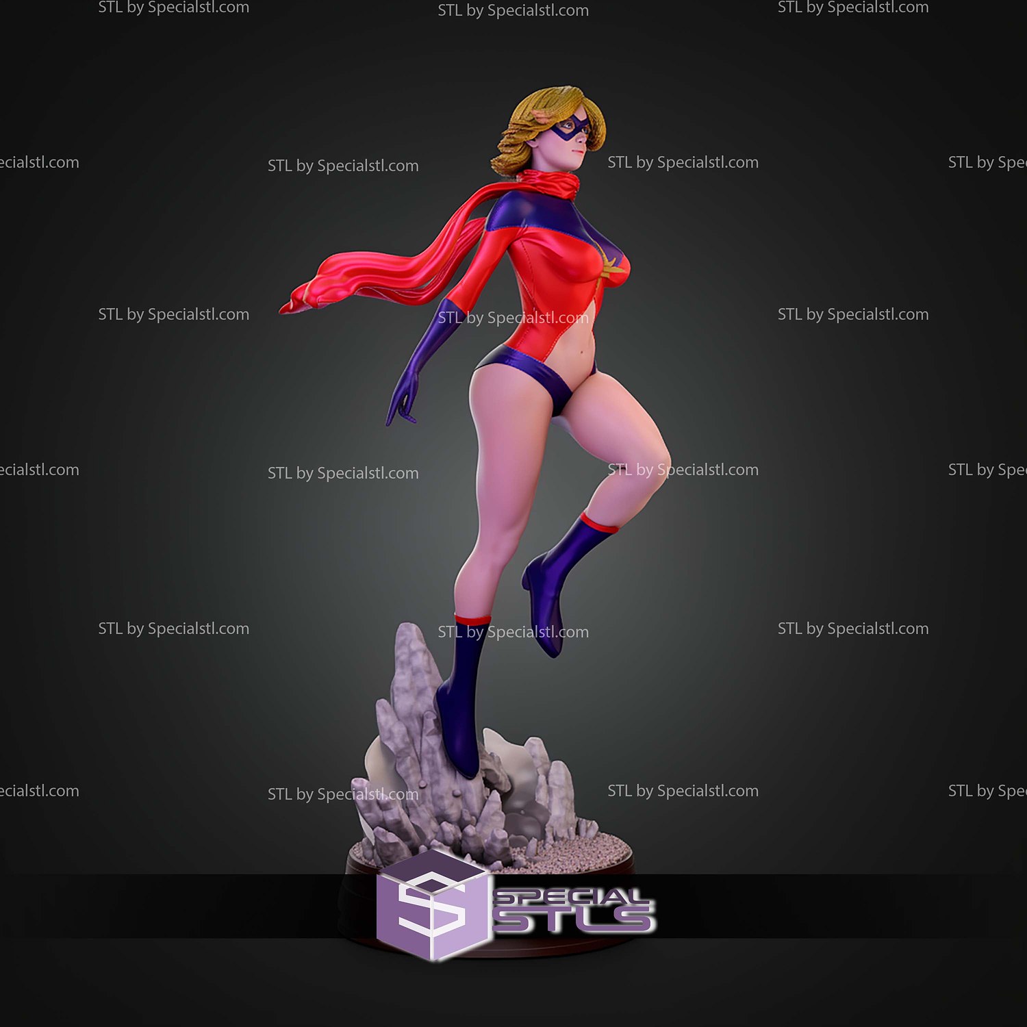 Ms Marvel Classic 1977 STL Files 3D Model — view 7