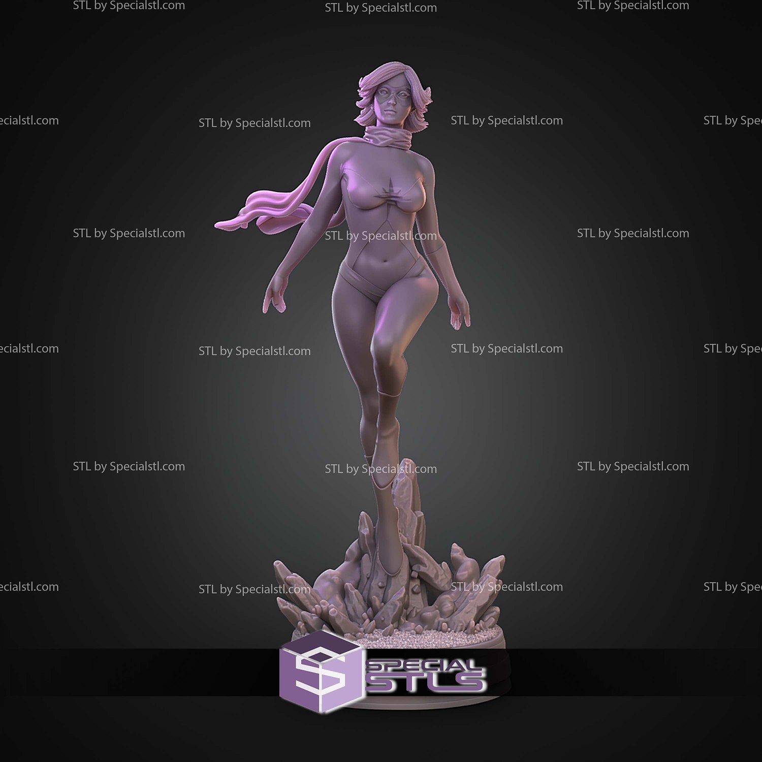 Ms Marvel Classic 1977 STL Files 3D Model — view 8