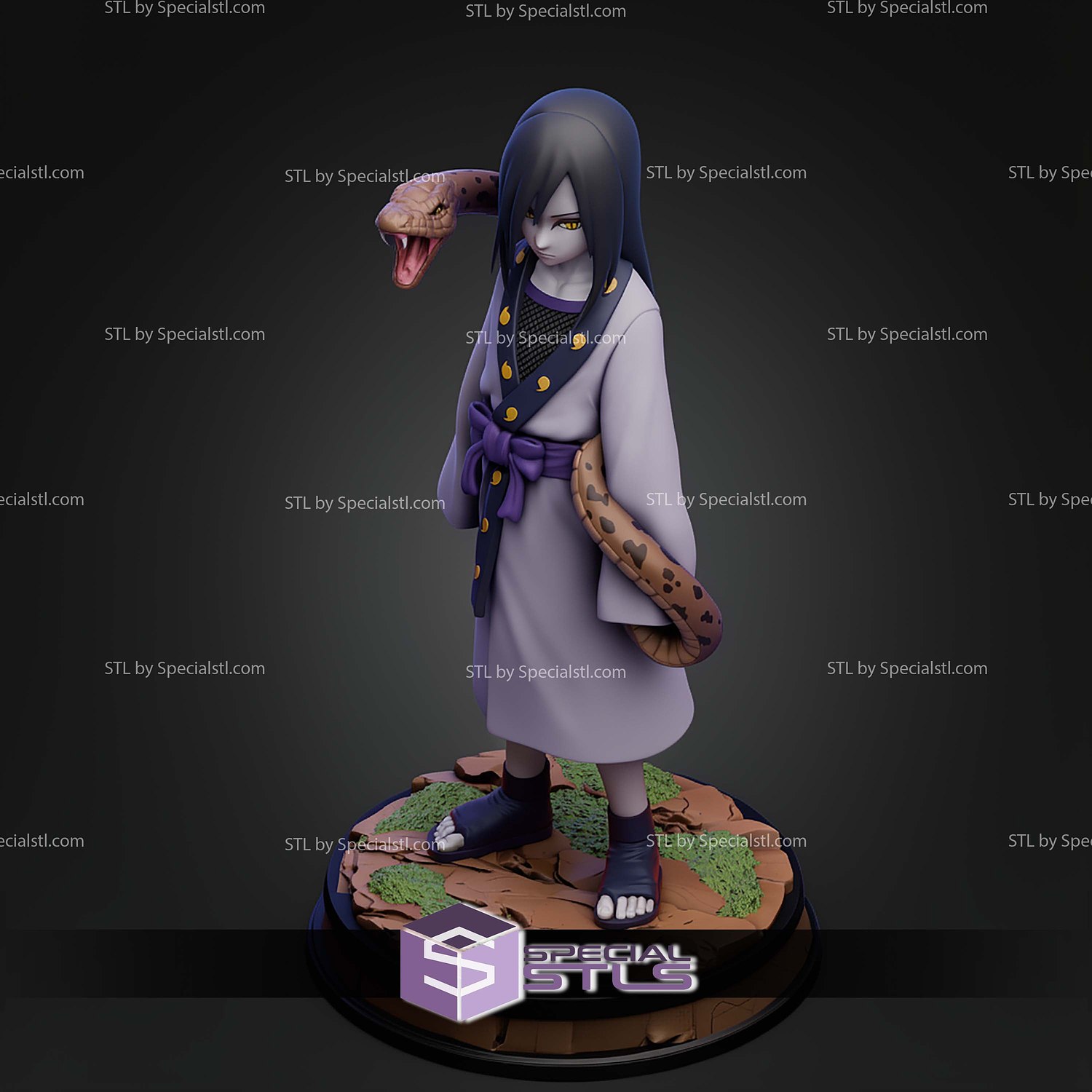 Young Sannin Orochimaru STL Files 3D Model — view 2