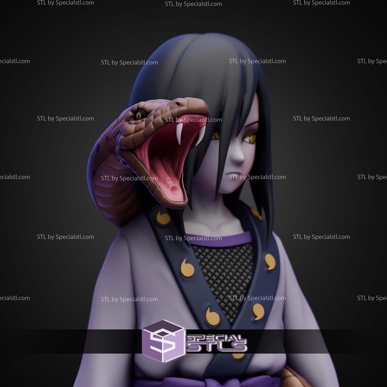 Young Sannin Orochimaru STL Files 3D Model — view 3
