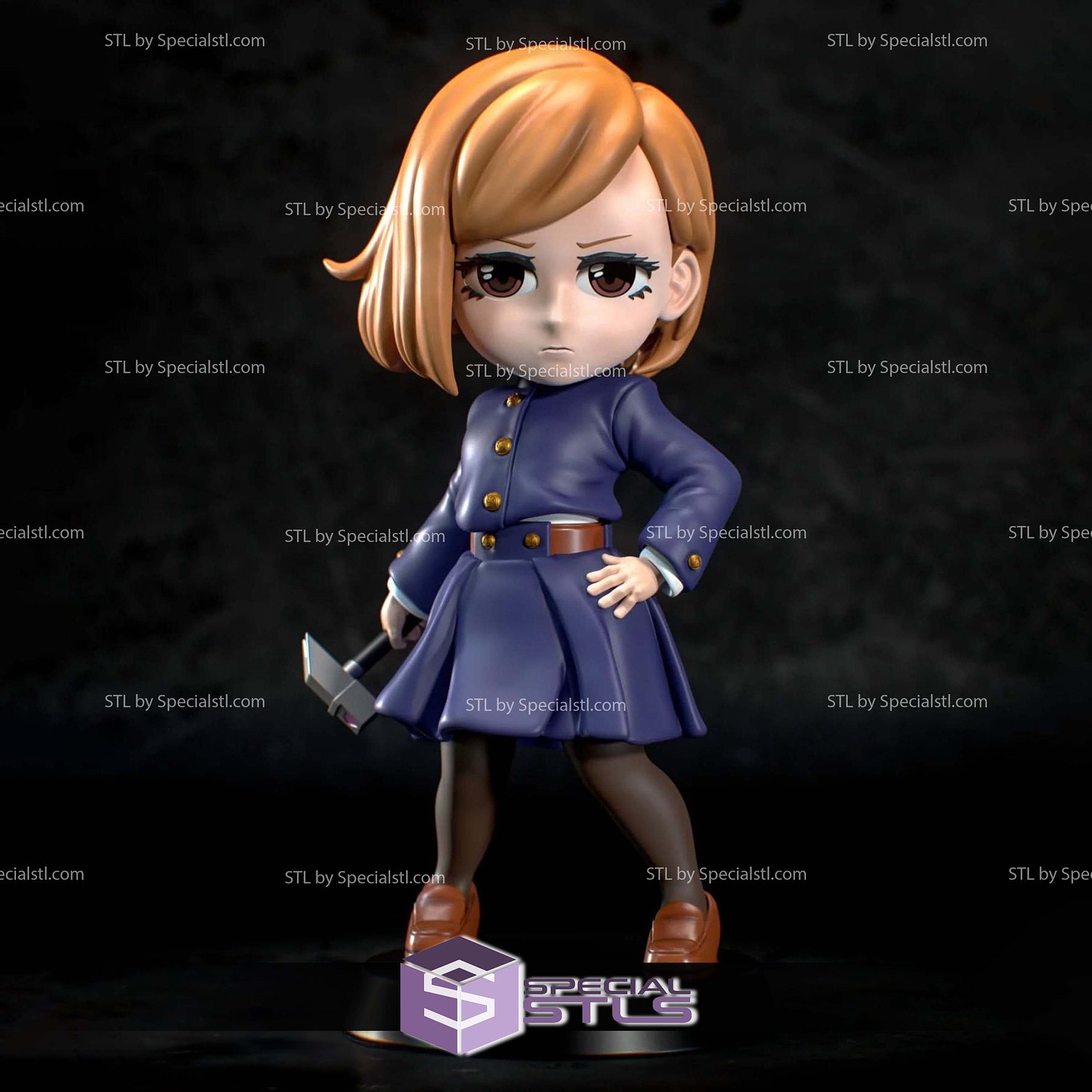 Nobara Kugisaki Chibi V2 3D Print Files STL Model — view 4