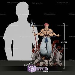 Ryomen Sukuna with Smile Face Only STL Files 3D Model