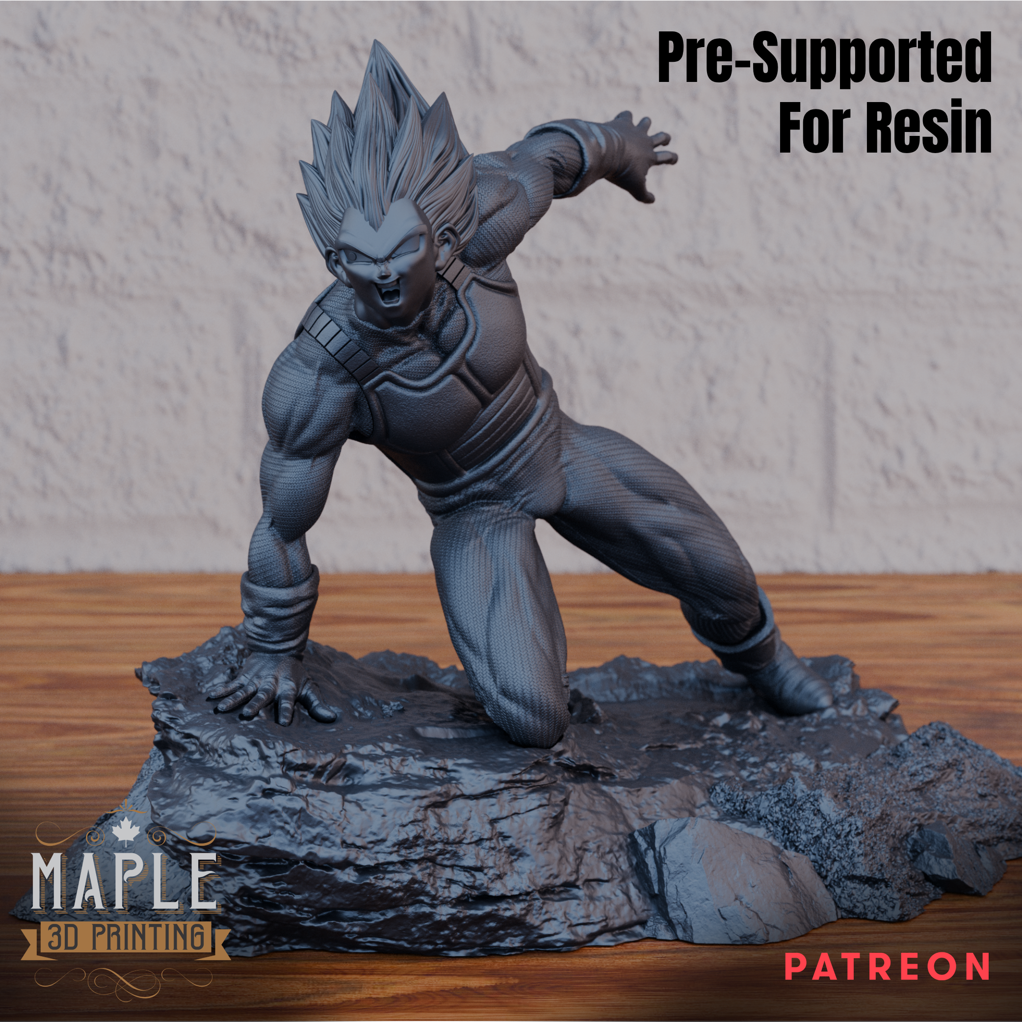 Vegeta Diorama 3D STL Model