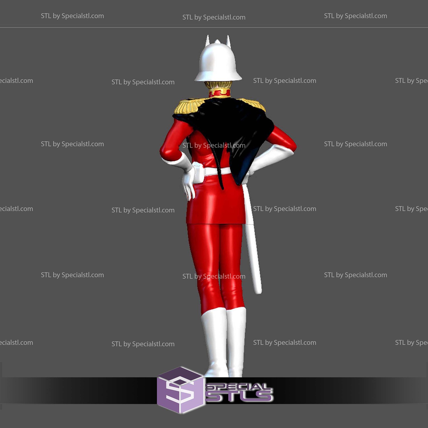 Char Aznable Gundam Pilot 3D Printer Files STL Model — view 4