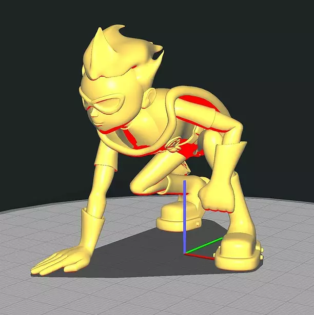 Teen Titan Robin Crouched 3D STL Model