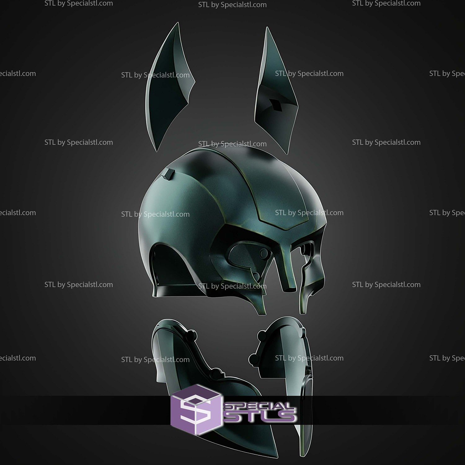 Cosplay STL Files Batman Odyssey Helmet 3D Model — view 4