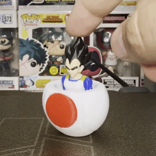 VEGETA FIDGET CLICKER PREMIUM 3D 3MF Model