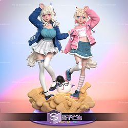 Fuwamoco Hololive Vtuber 3D Printer Files STL Model