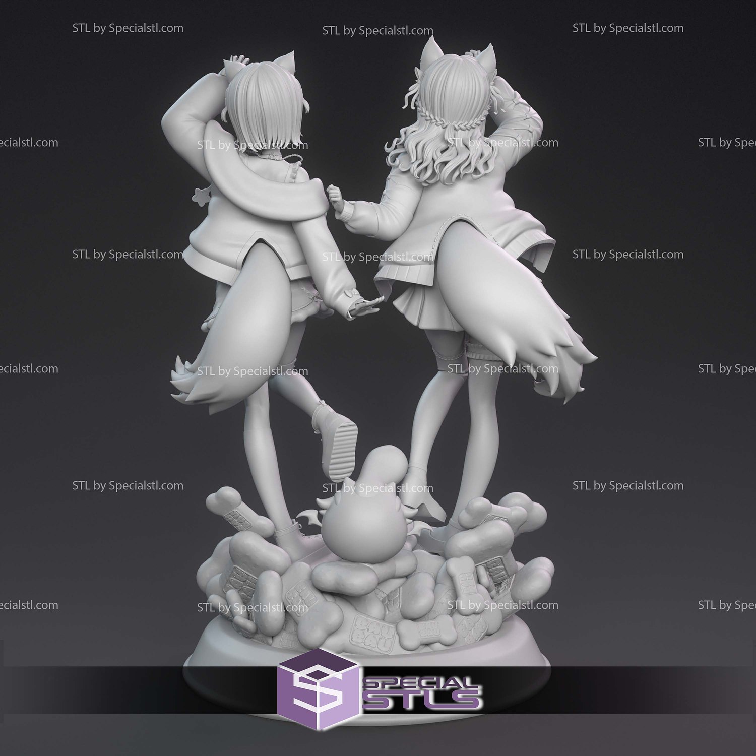 Fuwamoco Hololive Vtuber 3D Printer Files STL Model — view 7